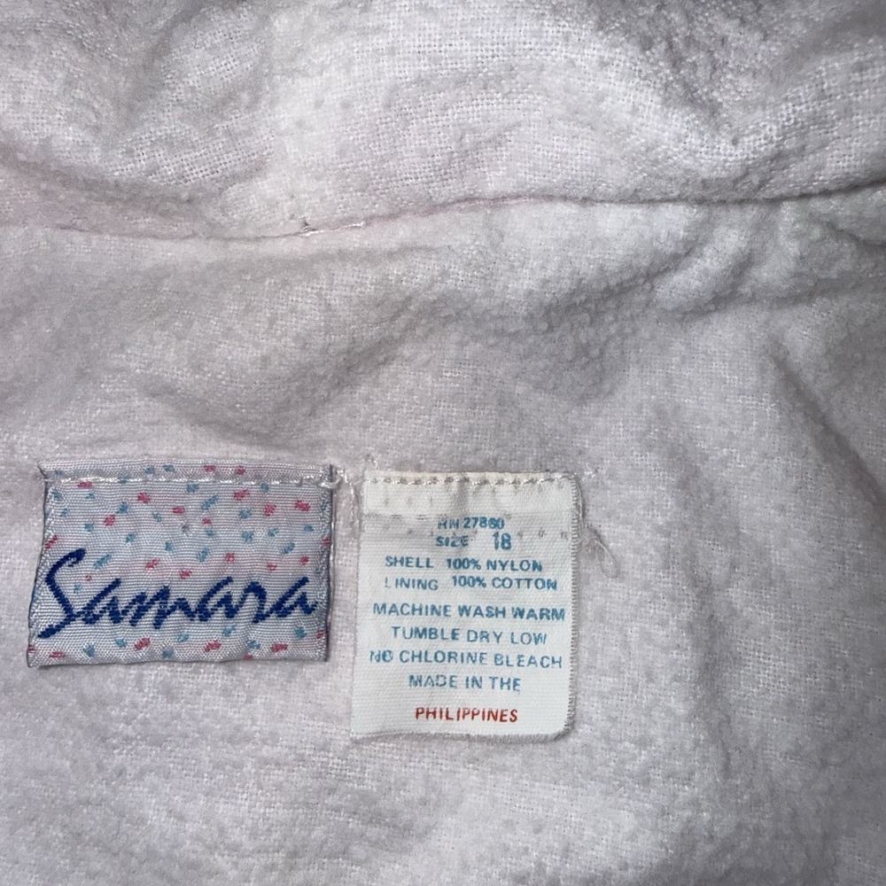 Vintage Samara 18 Month Baby Girl Windbreaker Pink Embroidered Jacket Ruffles - Picture 6 of 7
